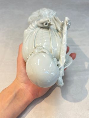 A Chinese Dehua blanc de Chine Damo, Dehua and He Chaozong 何朝宗 marks, 19th C. — foto 19