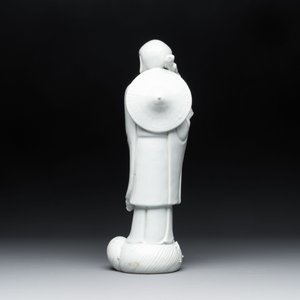 A Chinese Dehua blanc de Chine Damo, Dehua and He Chaozong 何朝宗 marks, 19th C. — foto 3