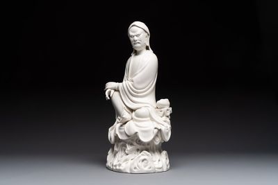 A Chinese Dehua Blanc de Chine 'Damo' group, 20th C.