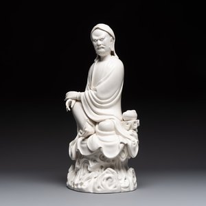 A Chinese Dehua Blanc de Chine 'Damo' group, 20th C. — photo 1