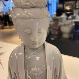 A Chinese Dehua blanc de Chine figure of Guanyin, Boji Yuren mark, 18/19th C. — 照片 11