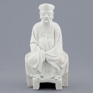 A Chinese Dehua blanc de Chine figure of the poet Li Bai, 18th C. — 照片 2