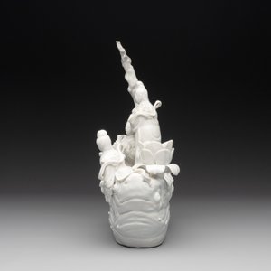 A Chinese Dehua blanc de Chine group of female immortals on a boat, Republic — photo 3