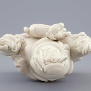 A Chinese Dehua blanc de Chine group of Wen Chang with 2 followers, 18/19th C. — 照片 6
