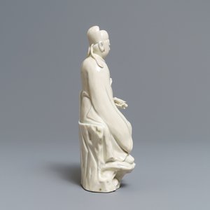 A Chinese Dehua blanc de Chine group of Wenchang Wang and Guixing, Kangxi — photo 3