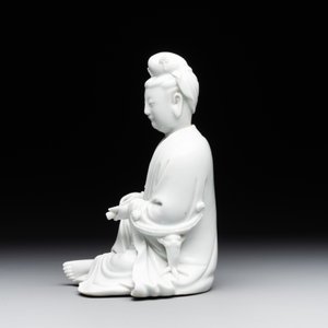 A Chinese Dehua blanc de Chine Guanyin, 19th C. — 照片 3