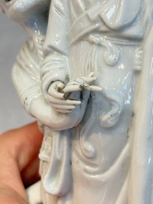 A Chinese Dehua blanc de Chine 'Kuixing' group and a Guanyin, 19th C. — photo 13