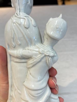 A Chinese Dehua blanc de Chine 'Kuixing' group and a Guanyin, 19th C. — photo 16