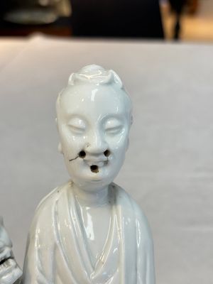 A Chinese Dehua blanc de Chine 'Kuixing' group and a Guanyin, 19th C. — photo 6
