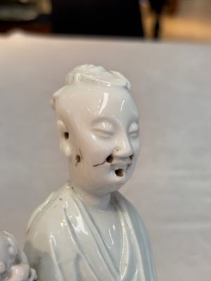 A Chinese Dehua blanc de Chine 'Kuixing' group and a Guanyin, 19th C. — photo 7