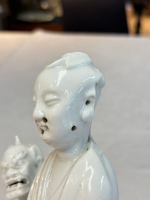 A Chinese Dehua blanc de Chine 'Kuixing' group and a Guanyin, 19th C. — photo 8
