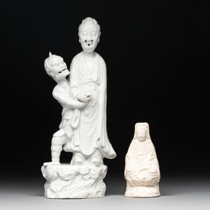 A Chinese Dehua blanc de Chine 'Kuixing' group and a Guanyin, 19th C. — photo 2
