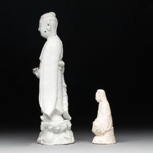 A Chinese Dehua blanc de Chine 'Kuixing' group and a Guanyin, 19th C. — photo 5