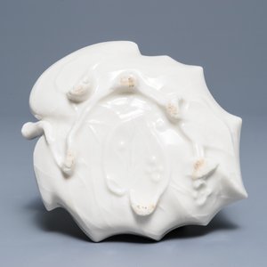 A Chinese Dehua blanc de Chine leaf-shaped brush washer, Kangxi — 照片 7