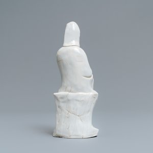 A Chinese Dehua blanc de Chine model of a Guanyin with child, Kangxi — 照片 4