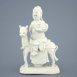 A Chinese Dehua blanc de Chine model of Guandi, God of War, on horse, Ming Dynasty, Chongzhen (1627–1644) — photo 2