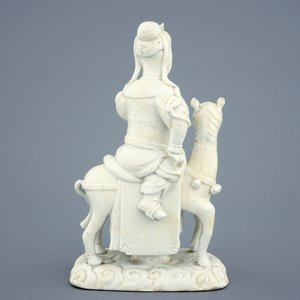 A Chinese Dehua blanc de Chine model of Guandi, God of War, on horse, Ming Dynasty, Chongzhen (1627–1644) — photo 4