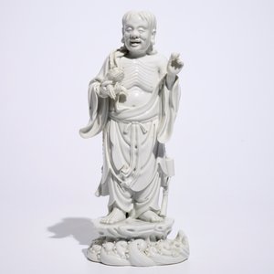 A Chinese Dehua blanc de Chine model of Liu Hai and the toad, mark of Xie Bamboo, early 19th C. — 照片 2