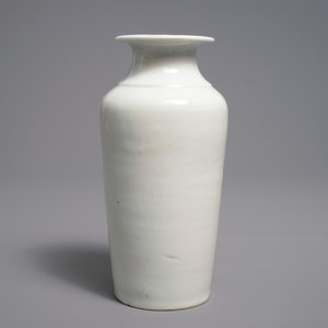 A Chinese Dehua blanc de Chine rouleau vase with incised and applied design, Kangxi — 照片 3