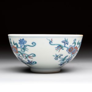 A Chinese doucai bowl with floral design, Wen Tang Ya Zhi 文棠雅制 mark, Daoguang — foto 5