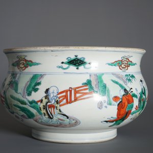A Chinese doucai censer with figures in a landscape, Chenghua mark, Kangxi — photo 16