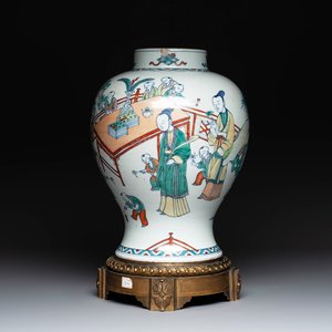 A Chinese doucai vase with gilt bronze mount, Chenghua mark, 19th C. — photo 1