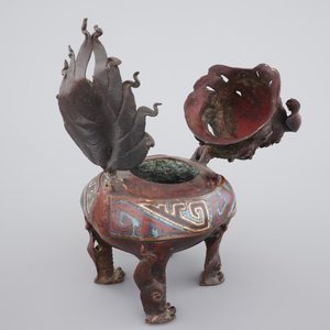 A Chinese dragon censer in champlevé enameled bronze, 18/19th C. — photo 5
