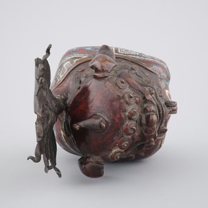 A Chinese dragon censer in champlevé enameled bronze, 18/19th C. — photo 7