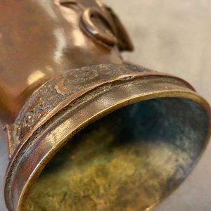 A Chinese dragon-handled bronze vase, Ming — photo 14
