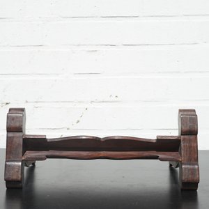 A Chinese dream stone plaque in a carved hardwood stand, 19/20th C. — photo 7