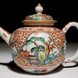 A Chinese Dutch-decorated Amsterdams bont teapot, 18th C. — photo 2