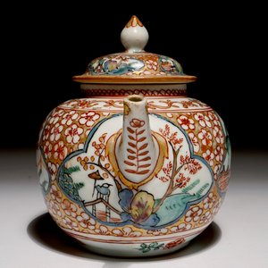 A Chinese Dutch-decorated Amsterdams bont teapot, 18th C. — photo 3