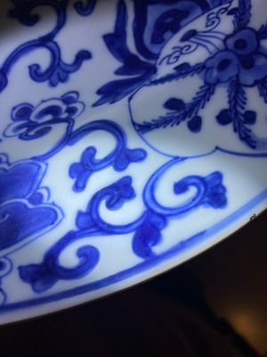 A Chinese Dutch market blue and white armorial dish with the arms of 'Pelgrom', Kangxi — photo 9