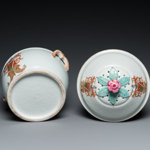 A Chinese Dutch market famille rose armorial tureen with pierced cover with the arms of 'de Heere', Qianlong — 照片 7