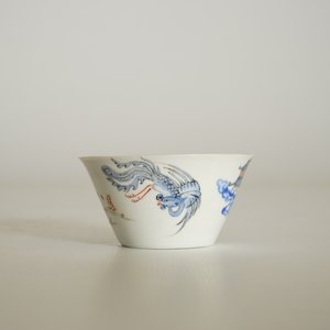 A Chinese eggshell "Dragon and phoenix" wine cup, Yongzheng — photo 12