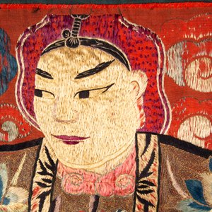 A Chinese embroidered 'Eight Immortals' silk panel, 19th C. — photo 4