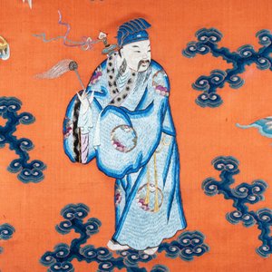 A Chinese embroidered silk panel depicting Lu Dongbin, 18/19th C. — photo 4