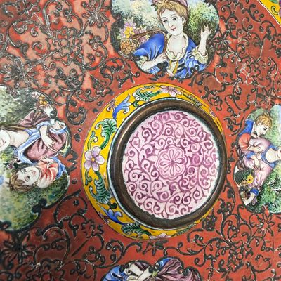 A Chinese enamel 'European Subject' saucer dish — photo 6