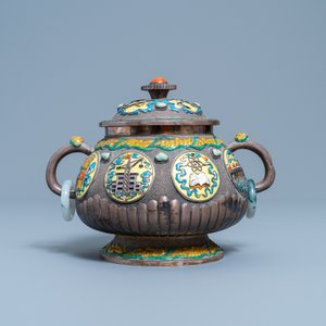 A Chinese enamelled silver censer, Cultural Revolution, 20th C. — 照片 4