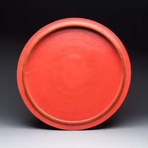 A Chinese enamelled Yixing stoneware nine-piece 'peonies' sweetmeat set on a Southeast Asian lacquer tray, 19th C. — foto 8