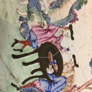 A Chinese European subject Canton enamel plaque, 18th C. — 照片 7