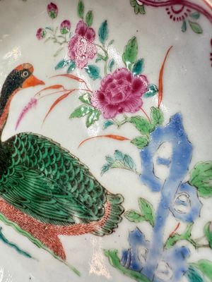A Chinese export famille rose goose-form tureen and stand, Qianlong — photo 32