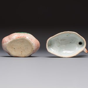 A Chinese export famille rose goose-form tureen and stand, Qianlong — photo 10