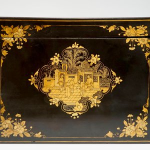 A Chinese export gilt lacquer tea box, 19th C. — photo 7