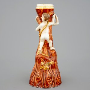 A Chinese export porcelain faux bois fruit bowl stand, Qianlong, 18th C. — photo 4