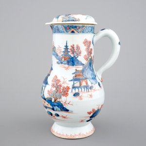 Een Chinese export porseleinen Imari dekselkan, 18e eeuw — foto 2