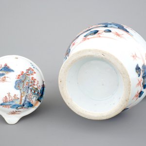 Een Chinese export porseleinen Imari dekselkan, 18e eeuw — foto 7