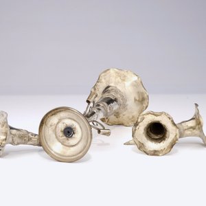 A Chinese export silver flower vase, 19/20th C. — photo 5