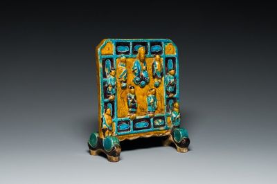 A Chinese fahua 'Eight immortals' table screen, Ming