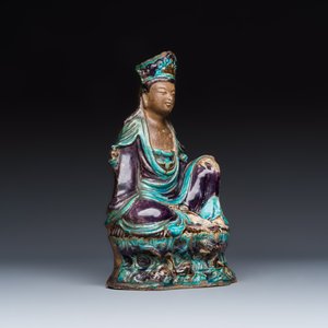 A Chinese Fahua-glazed stoneware model of Guanyin — photo 5